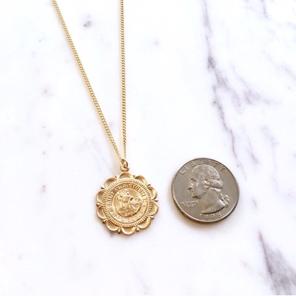 Gold Filled Saint Christopher Necklace - Picture 4 of 6
